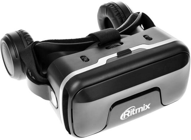 RITMIX Очки виртуальной реальности Ritmix RVR-400, jack 3.5 мм, ширина смартфона до 80 мм, чёрные