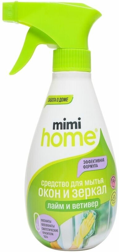 Средство для мытья окон и зеркал Mimi Home 370 мл - фото №1