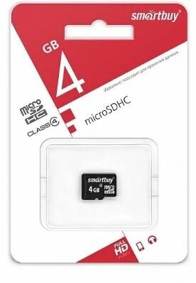 Smart Buy micro SDHC 4GB Class10 (без адаптеров)