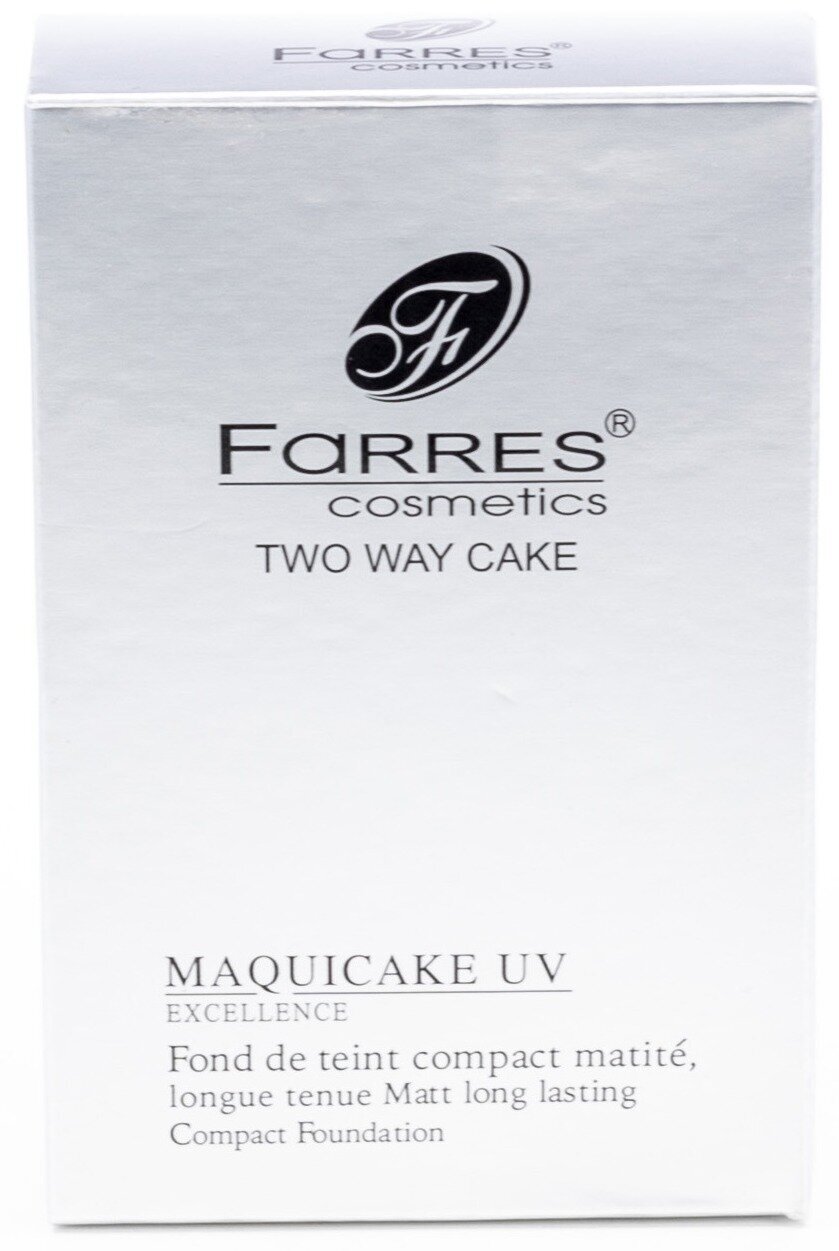 Farres cosmetics / Фаррес косметикс Пудра для лица Two Way Cake 3 в 1 для всех типов кожи тон 102 39г / корректор