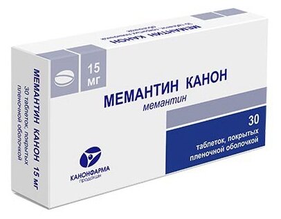 Мемантин Канон таб. п/о плен., 15 мг, 30 шт.