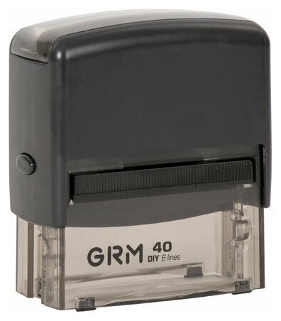 Штамп самонаборный GRM 40 (59x23мм, 6 стр, касса в комплекте) (GRM40)