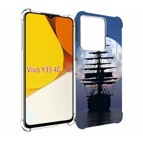 Чехол MyPads Парус-в-море для Vivo Y35 4G 2022 / Vivo Y22 задняя-панель-накладка-бампер