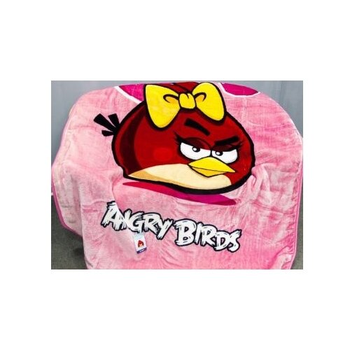 фото Плед tango angry birds 160x220 см, розовый/красный