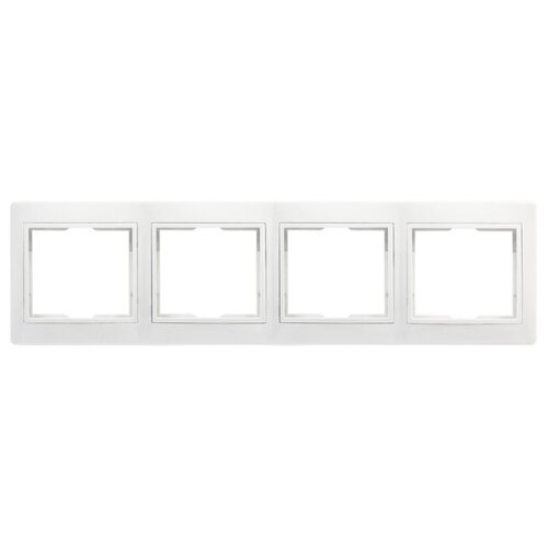 Рамка Smartbuy 4-местная горизонтальная белая Венера SBE-01w-00-FR-4 16051878 112₽