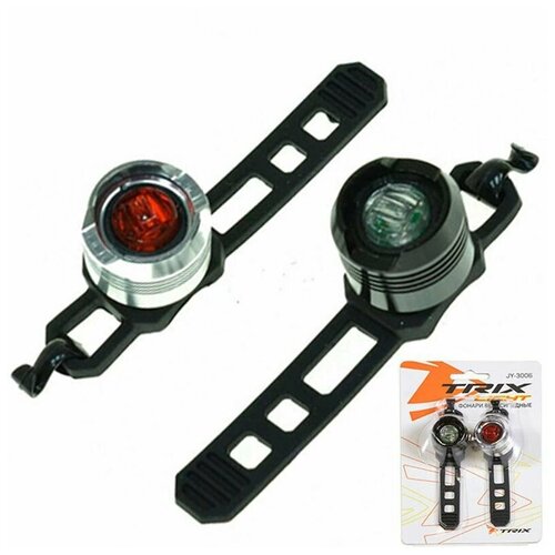 фото Комплект велофонариков на велосипед 1 диод 2 режима trix