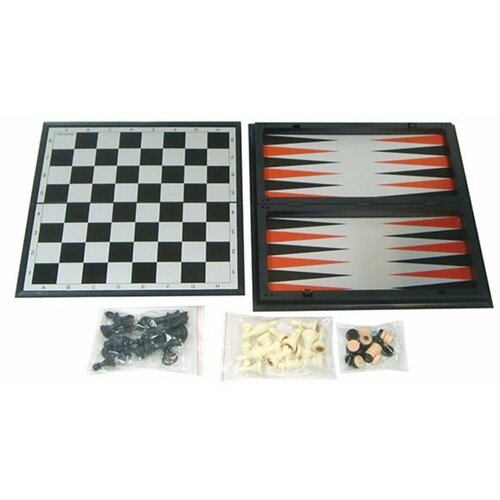 Игра настольная для взрослых: 3в1 Shantou Gepai 200274865 в комплекте игровое поле 39х39 см шахматы шашки-нарды