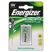 Аккумулятор Ni-Mh 175 мА·ч Energizer Accu Recharge Power Plus 9V Крона, 1 шт.