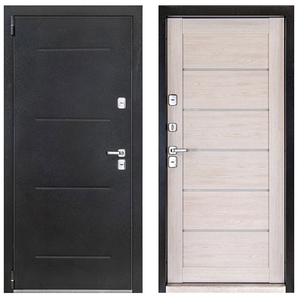 фото Дверь входная с терморазрывом Portika Porta T2 левая антик серебро - нордик оак 980х2050 мм