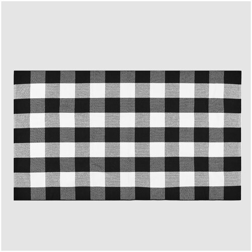 Коврик придверный X Y Carpet хлопковый чёрно-белый 60х90 см