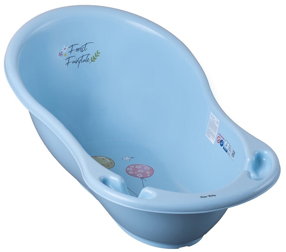 Ванна детская 86cм лесная сказка голубой / Ванноска для купания новорожденного малыша FF-004-108