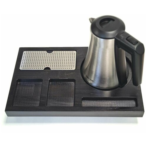 Подставка для чайника в комплекте с чайником ЧПК 1, черный бук подставка walmer rondo 36 5см для 6 ти кружек сталь хром