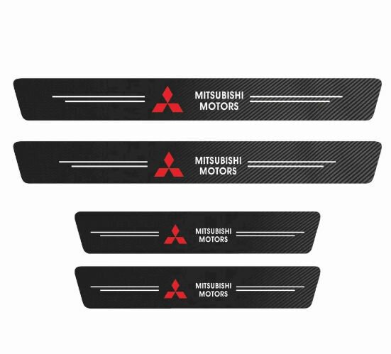 Накладки на пороги MITSUBISHI / митсубиси карбоновые 4 штуки