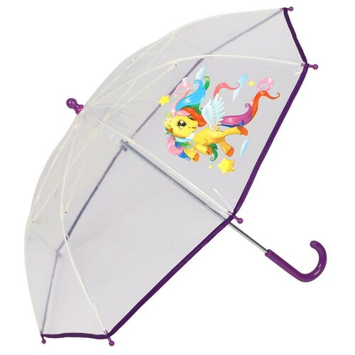 Зонт-трость ArtRain, механика, для девочек, фиолетовый