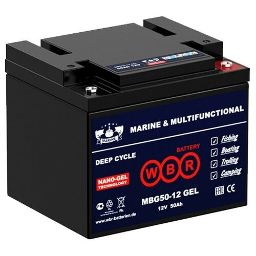 Аккумулятор WBR Marine MBG 50-12 GEL для лодочных электромоторов