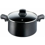 Кастрюля Tefal Black Stone с крышкой (G2814602) - изображение