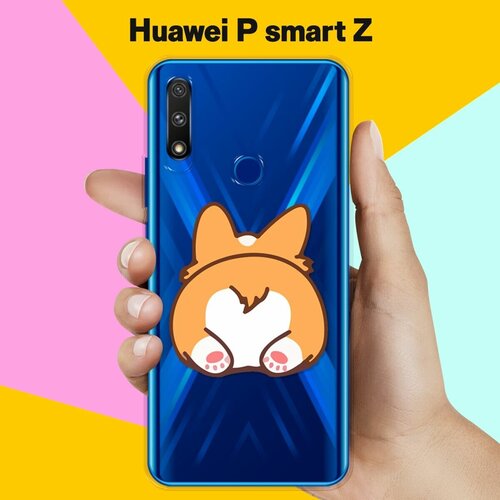 Силиконовый чехол Корги лежит на Huawei P smart Z силиконовый чехол корги узором на huawei p smart z