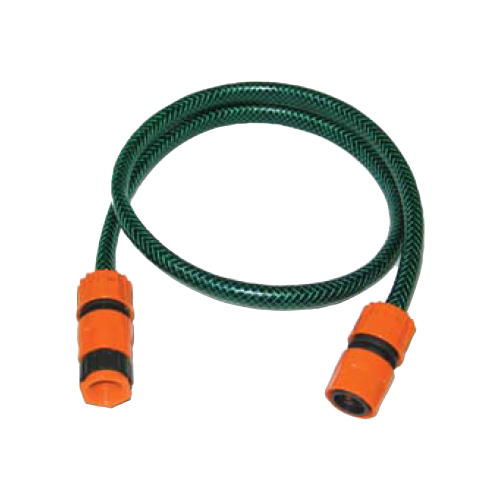 фото Комплект для полива ELGO соединительный HTSС4 Шланг 1,5 м 1/2", набор коннекторов зеленый/оранжевый