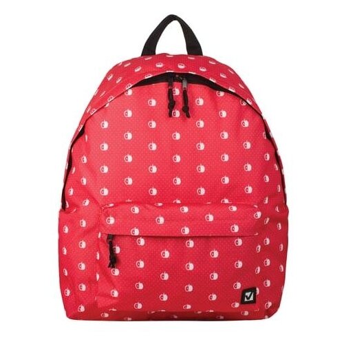 фото Рюкзак brauberg универсальный, сити-формат, красный, "яблоки", 23 литра, 43х34х15 см, 226412