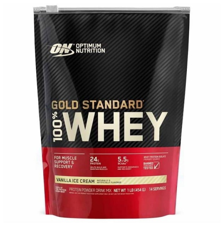 100% Whey Gold Standard (454 гр) (ванильное мороженое)