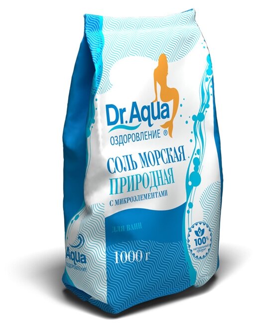 Dr. Aqua Соль морская природная с микроэлементами, 1 кг