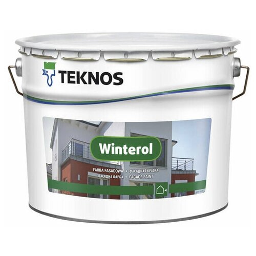 Краска акрилатная фасадная ТEKNOS Winterol база А 9л белая арт ЭК000130598 15400₽