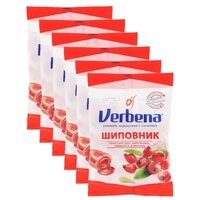 Verbena Карамель ШИПОВНИК леденцовая с начинкой, 6 шт по 60г