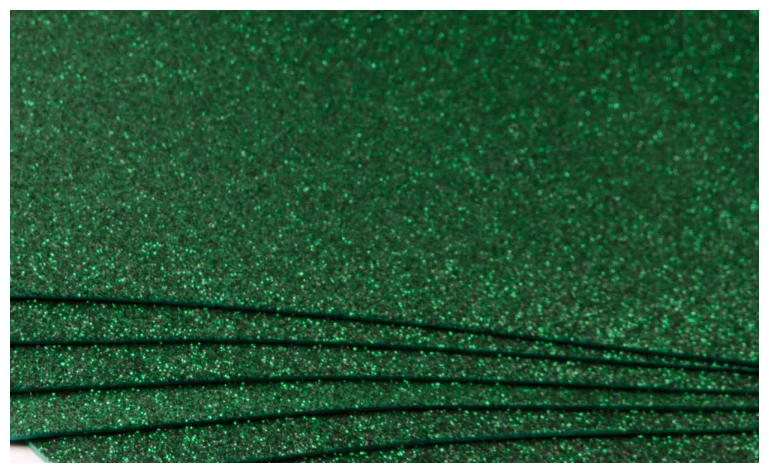 Фоамиран А4 Цветная пористая резина с блеском (фоамиран) для поделок и творчества 20х30 см толщина 2 мм 10 листов темно-зеленый