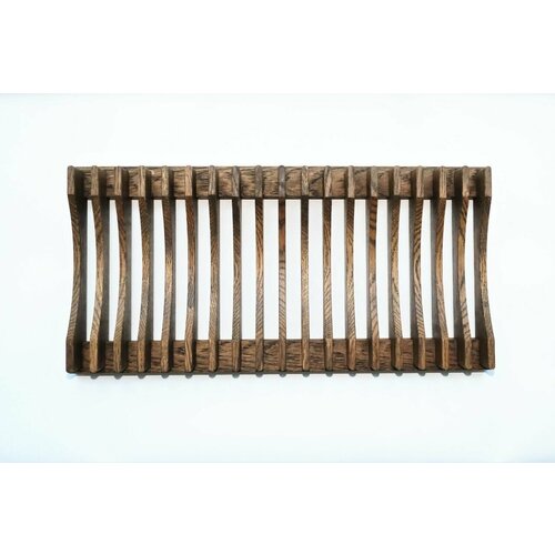 Держатель/ подставка для хранения тарелок / сушка / посудосушитель TETRIS для 18 тарелок из массива дуба/ ДУБ рустик 46 см х 23 см х 5 см