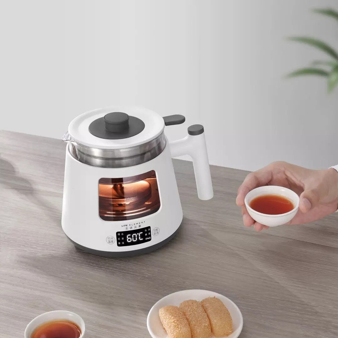 Электрический заварочный чайник Life Elements Automatic Steamer With Tea Maker I38-H01 800мл, белый - фотография № 10