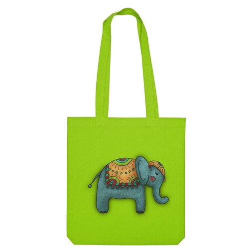 Сумка шоппер Us Basic, зеленый мужская футболка слон индийский l синий