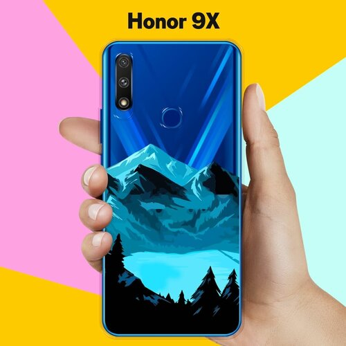 Силиконовый чехол Горы и озеро на Honor 9X