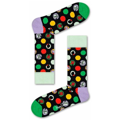 носки унисекс dot sock в мелкий цветной горох синий 29 Носки Happy Socks, размер универсальный, черный, мультиколор