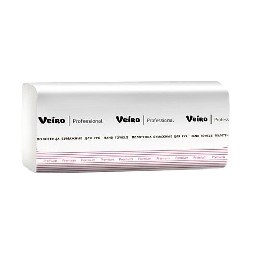 фото Полотенца бумажные veiro professional premium kz312 белые двухслойные 200 лист.