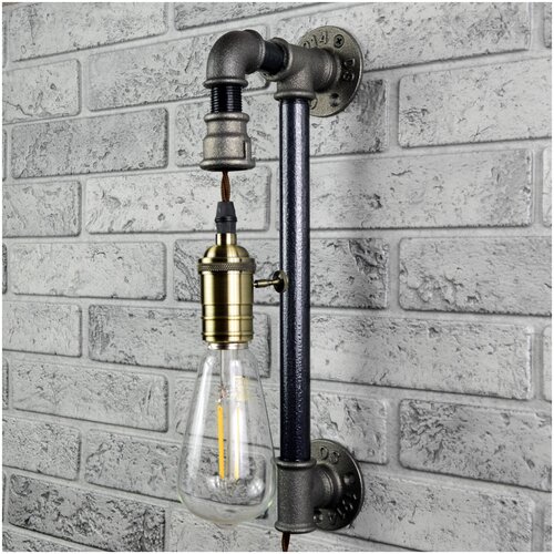 Светильник, бра, светильник настенный, с выключателем, лофт, loft, бронза