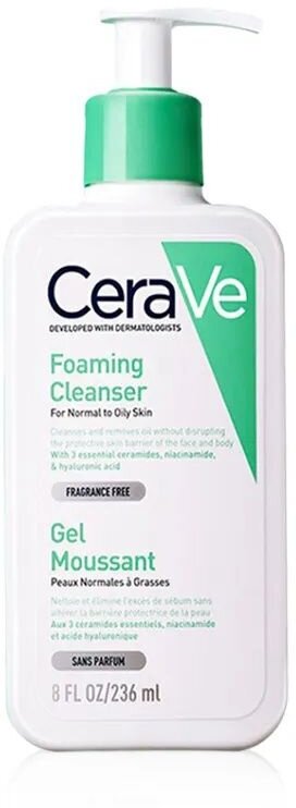 CeraVe гель интенсивно очищающий для нормальной и жирной кожи, 236 мл