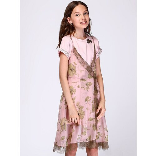 Комплект одежды Noble People, классический стиль, размер 122, розовый