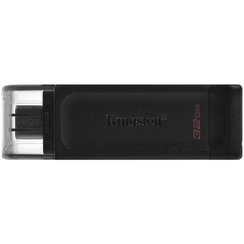 USB Флеш-накопитель - Kingston DataTraveler 70, Type-C 3.2, 32 Гб, черный, 1 шт.