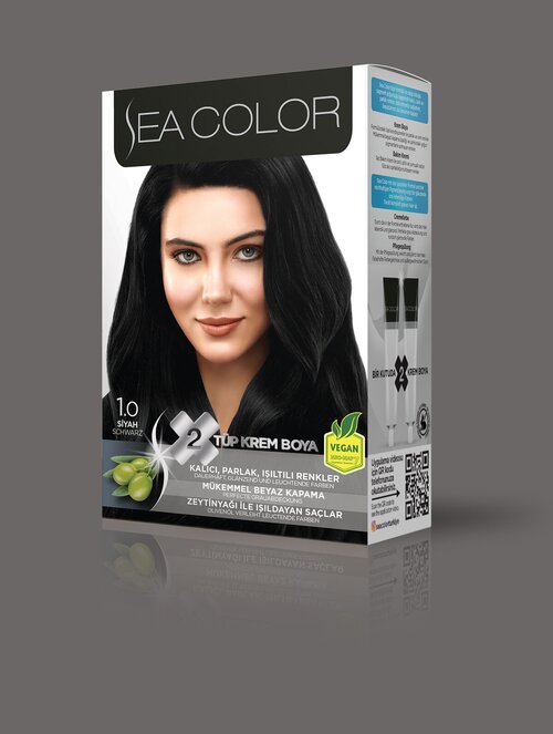 Краска для волос SEA COLOR № 1.0 Черный