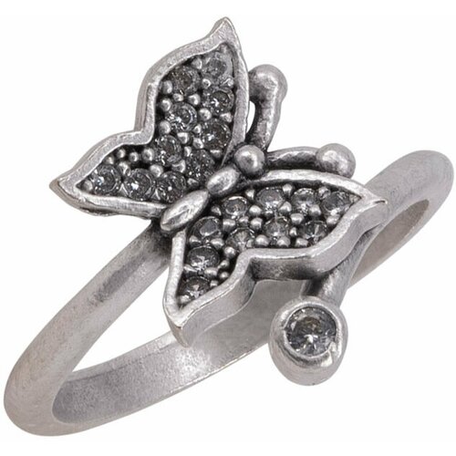 фото Кольцо otokodesign, безразмерное, серебряный, бесцветный