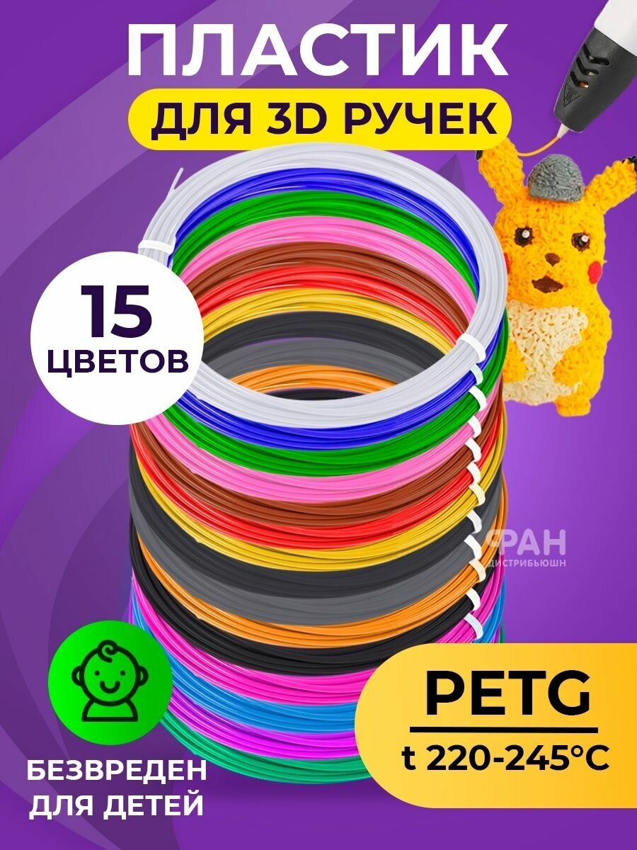 Комплект PET-G пластика для 3д ручек
