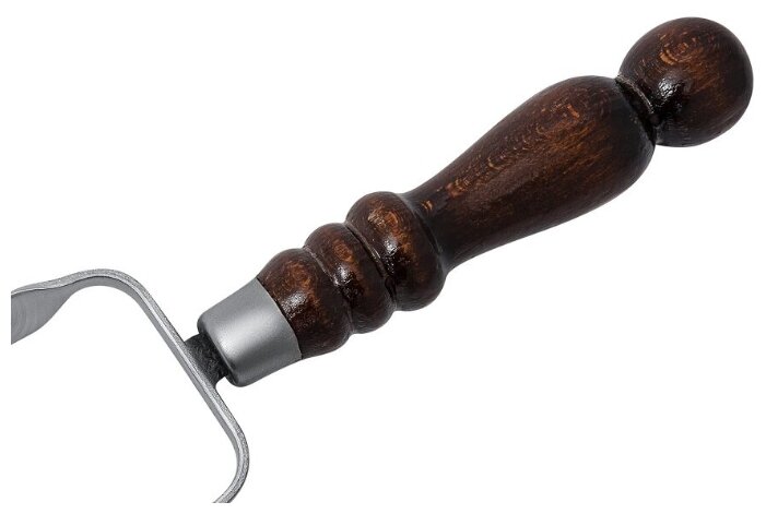 Шампур двойной 6 шт., с деревянной ручкой, 450х10х3 мм - фотография № 4