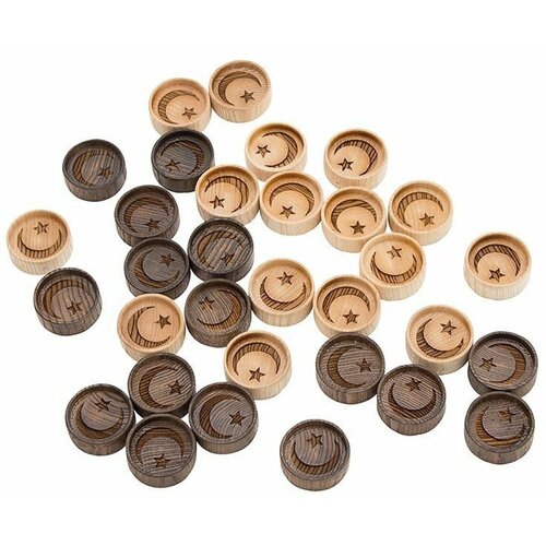 Набор резных фишек для нард Мусульманский символ, Rasulov MR201