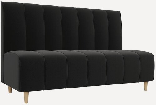 Изображение товара Кухонный диван Ральф Черный Микровелюр, 152х62х100 см