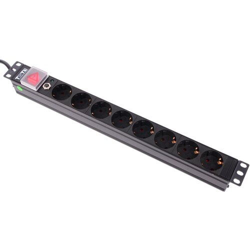 Распределитель питания PDU TWT TWT-PDU19-16A8P-1.8 распределитель питания pdu lanmaster twt pdvi3 6x24 cb 32