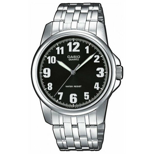 Наручные часы CASIO Collection Men MTP-1260PD-1B, серебряный, черный браслет классика родонит круглые 12мм