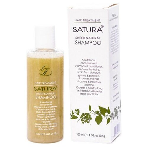 Satura шампунь-концентрат Satura Sheer Natural Shampoo, 100 мл satura лосьон эос шёлковые руки eos silk hands 50 мл