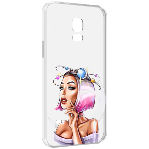 Чехол MyPads девушка-с-планетами-на-голове женский для Samsung Galaxy S5 mini задняя-панель-накладка-бампер