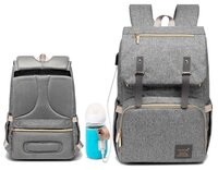 Рюкзак Machine Bird с USB разъемом и подогревателем серый