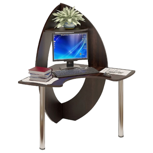 фото Компьютерный стол угловой сокол кст-101, шхг: 100х100 см, цвет: венге